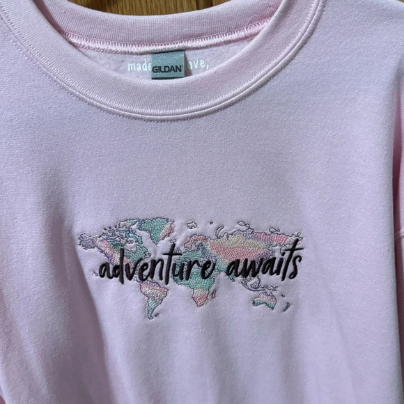 Embroidered adventure awaits sweatshirt - Picture 2 of 4